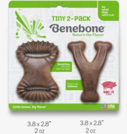 Benebone Benebone 2-Pack Dental Chew/Wishbone Bacon Tiny