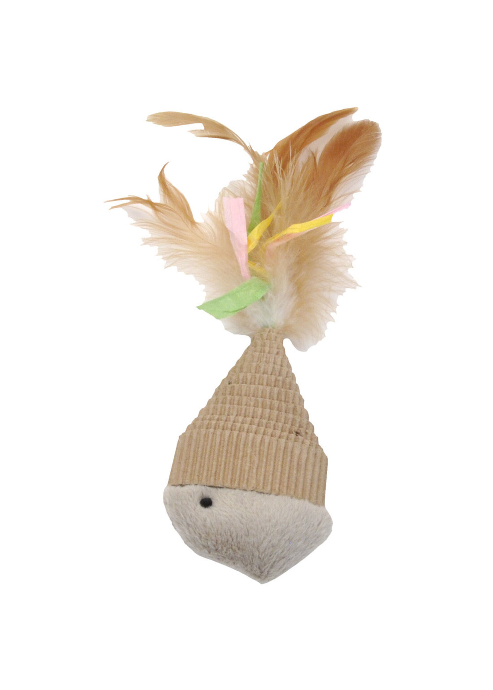 Coastal Pet Products Coastal Turbo Corrugated Fish Cat Toy 7 Inch