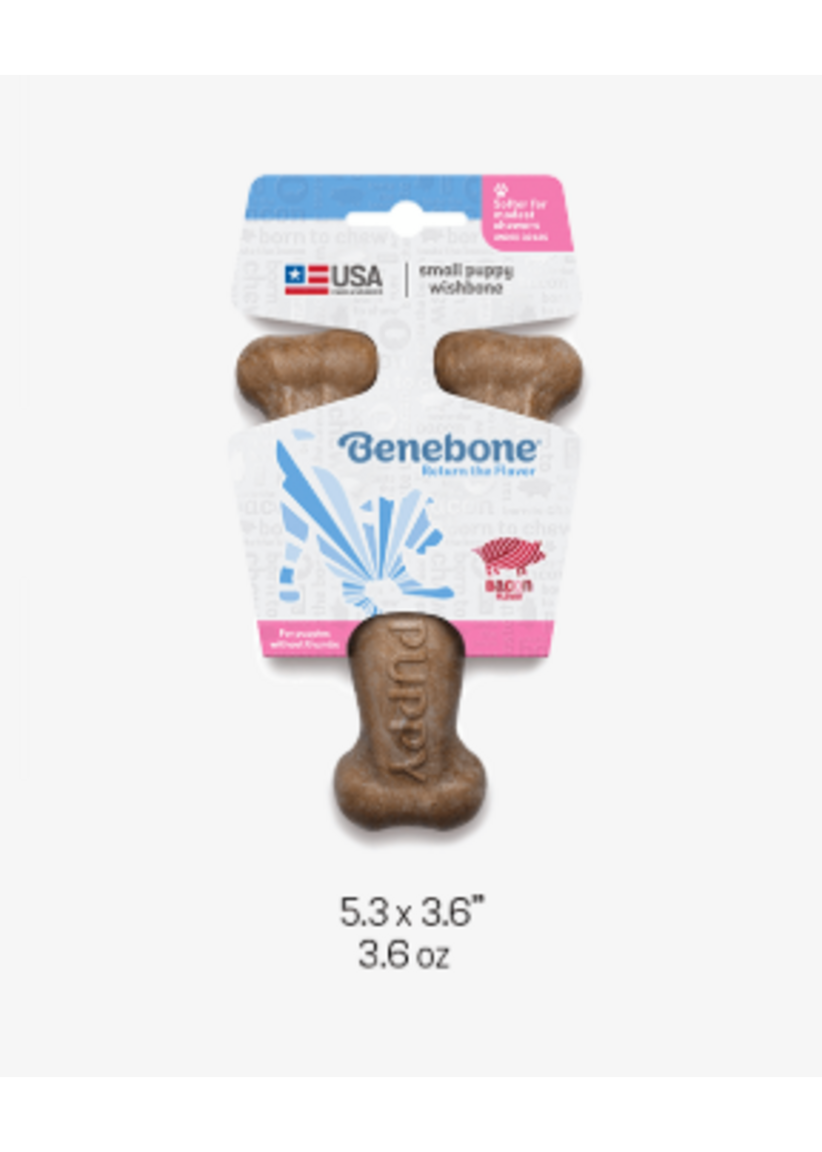 Benebone Benebone Puppy Wishbone Bacon Small