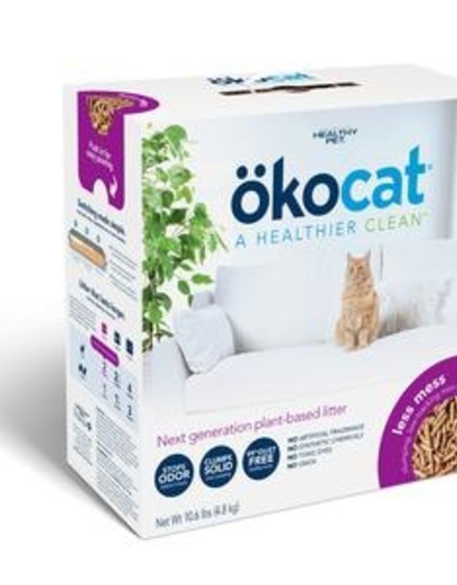 OKOCAT LONG HAIR CLUMPING WOOD CAT LITTER 10.6#