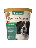 Naturvet Digestive Enzymes Plus Pre & Probiotics Soft Chews for Dogs 5.9 Oz. Count of 70, 70 CT