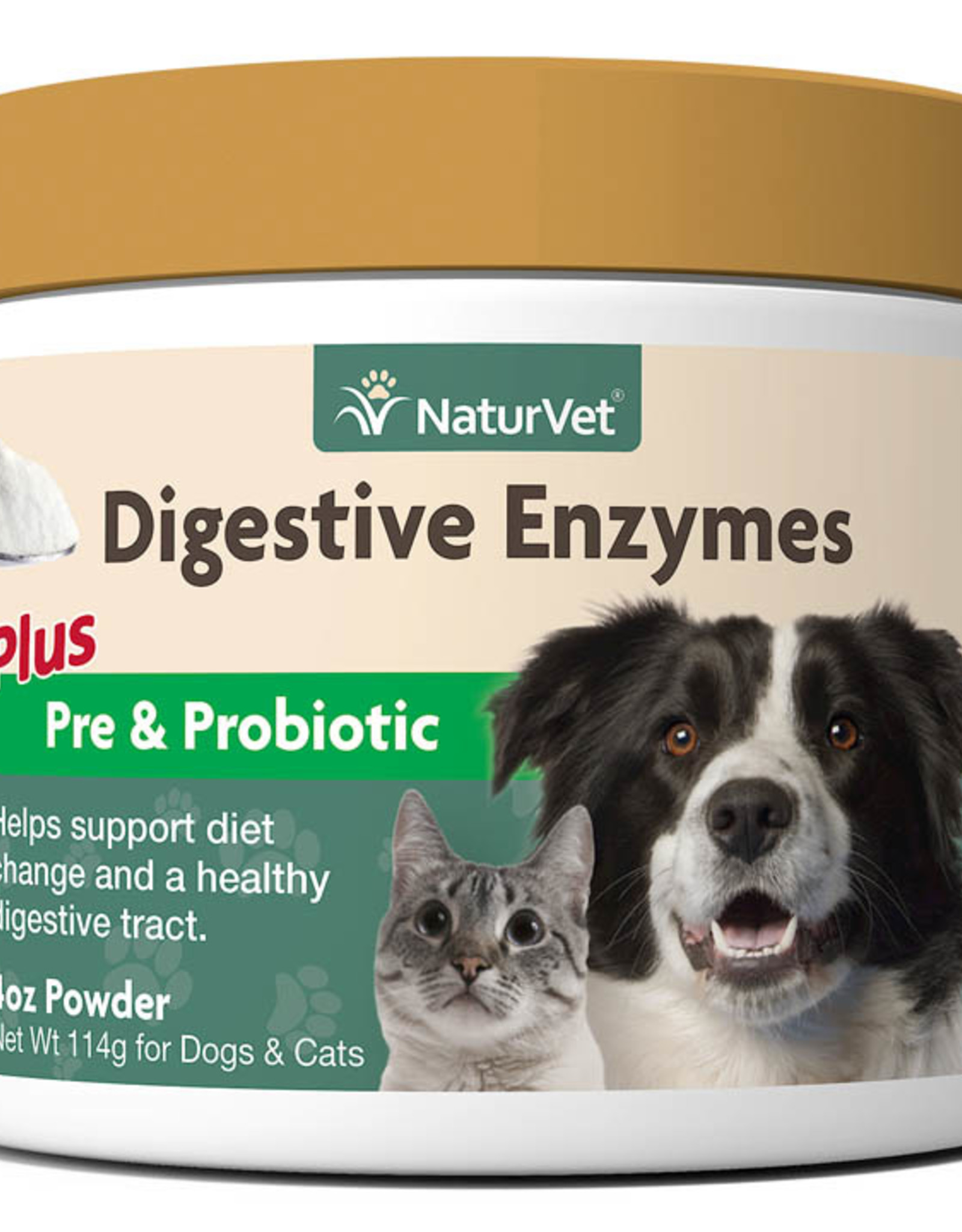 Naturvet NaturVet Digestive Enzymes for Dogs & Cats – 4 oz Powder