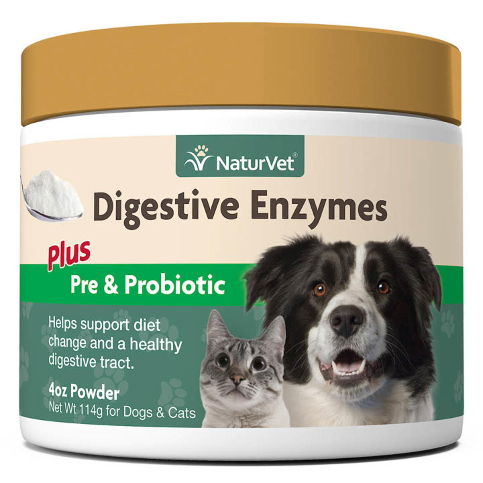 Naturvet NaturVet Digestive Enzymes for Dogs & Cats – 4 oz Powder