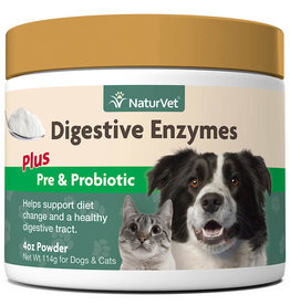 Naturvet NaturVet Digestive Enzymes for Dogs & Cats – 4 oz Powder