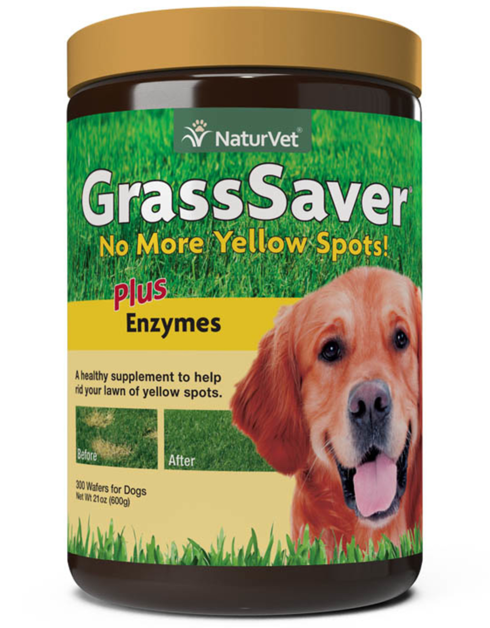 Naturvet NaturVet GrassSaver Plus Enzymes for Dogs - 300 Chewable Wafers