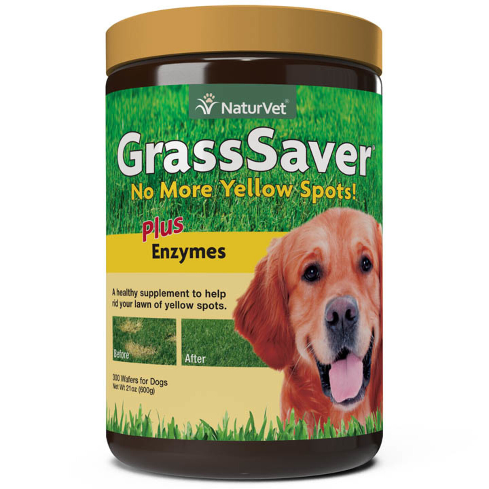 Naturvet NaturVet GrassSaver Plus Enzymes for Dogs - 300 Chewable Wafers
