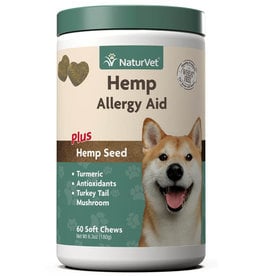 Naturvet NaturVet Hemp Allergy Aid Soft Chews for Dogs - Count of 60