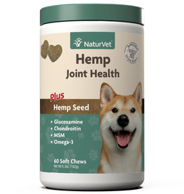 Naturvet NaturVet Hemp Joint Health for Dogs - Plus Hemp Seed – 60 Soft Chews