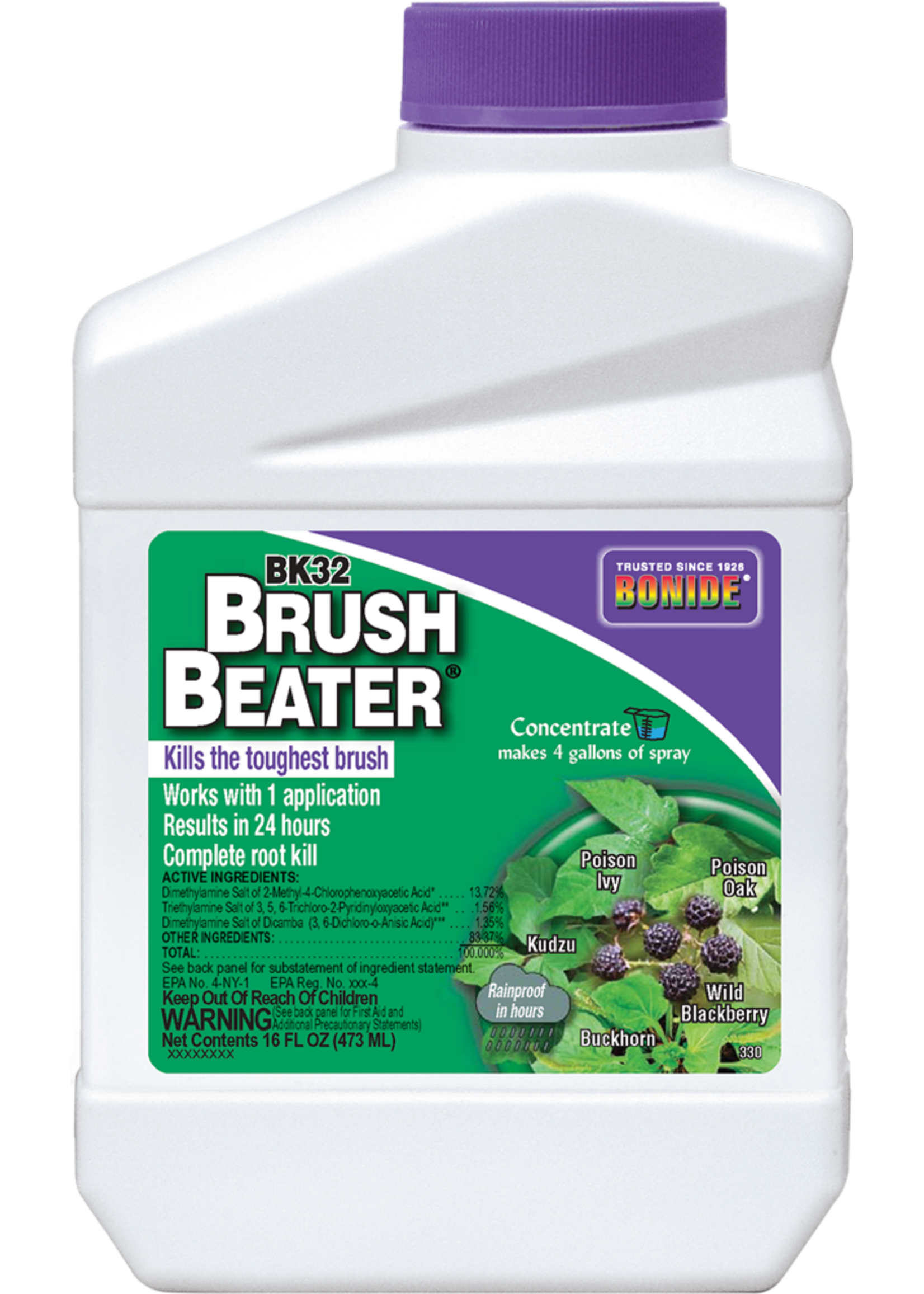 BONIDE BRUSH KILLER SUPER BK32 CONC PT 16OZ