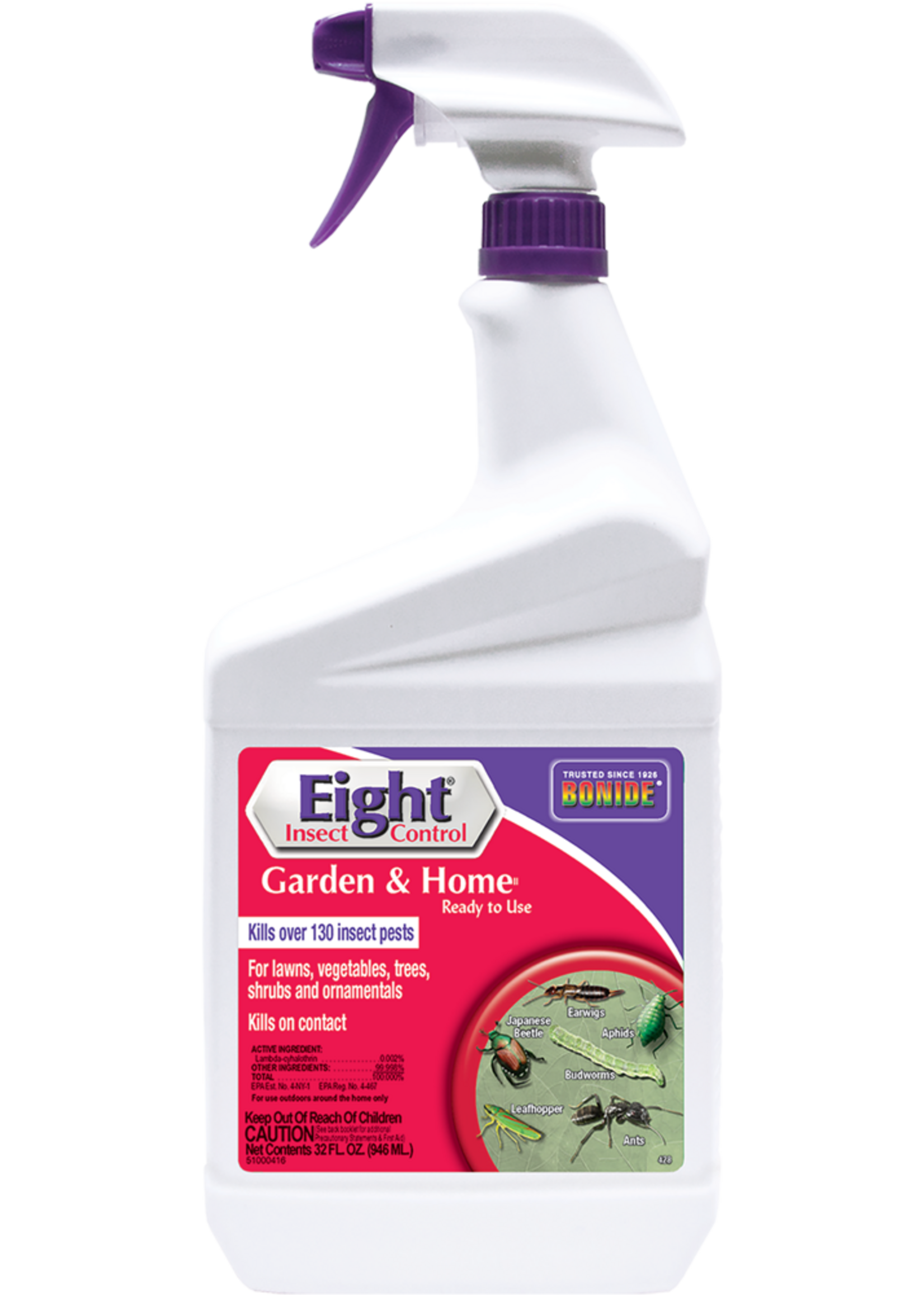 BONIDE EIGHT INSECT CONTROL GARDEN & HOME (READY TO USE) 32OZ