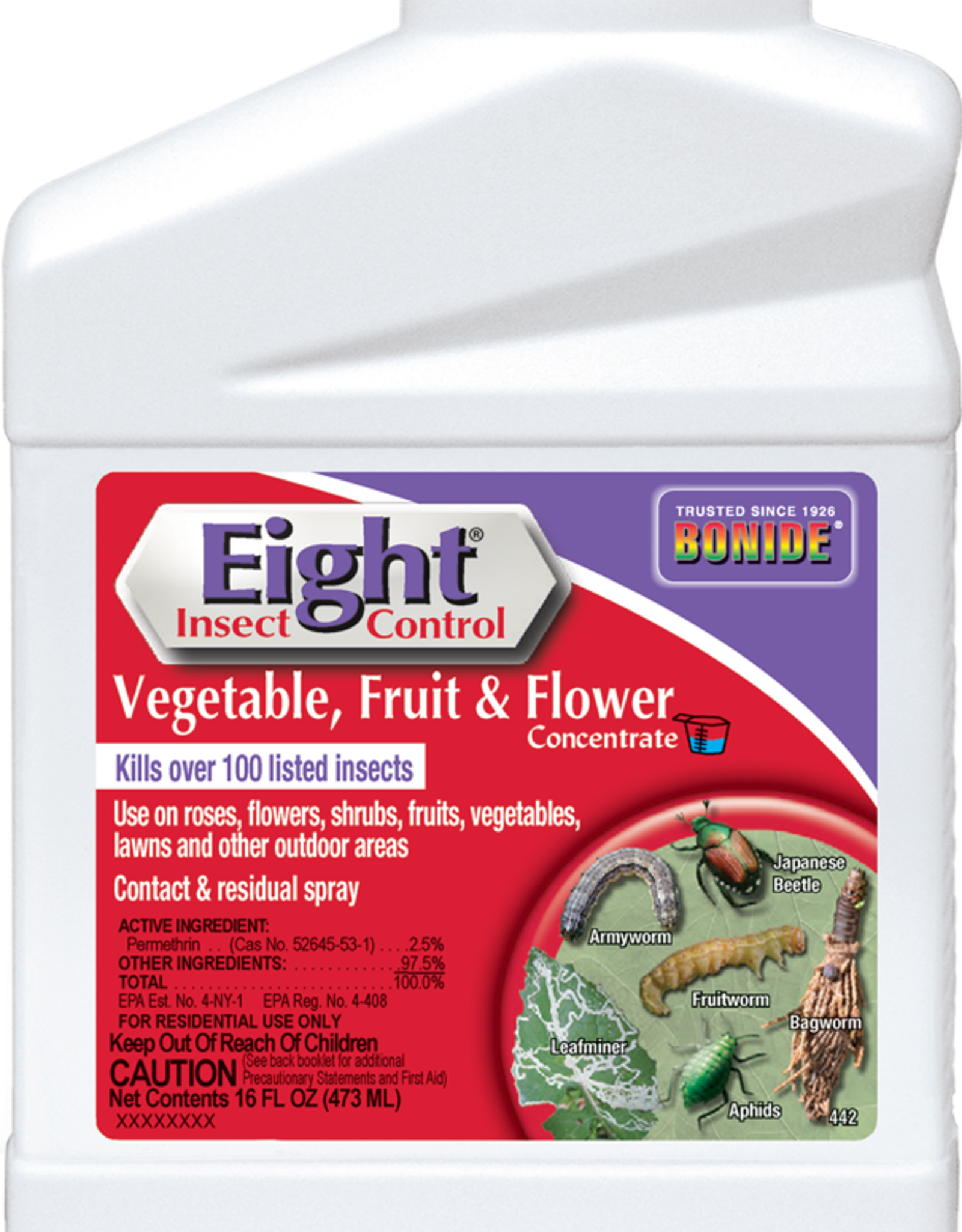 BONIDE EIGHT INSECT CONTROL VEGETABLE/FRUIT/FLOWER CONC 16OZ