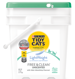 Nestle Purina TIDY CATS LITTER FREE & CLEAN UNSCENTED LIGHTWEIGHT PAIL 17LBS
