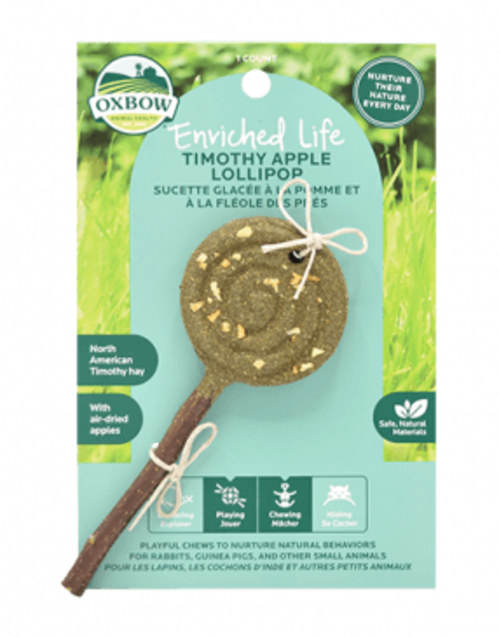 Oxbow OXBOW  TOY TIMOTHY LOLLIPOP-APPLE