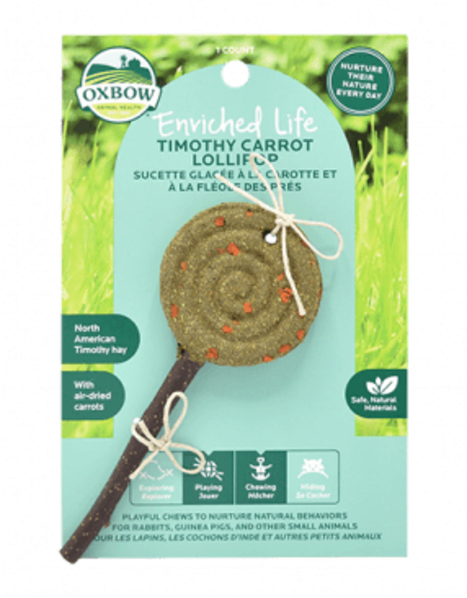 Oxbow OXBOW TOY TIMOTHY LOLLIPOP-CARROT