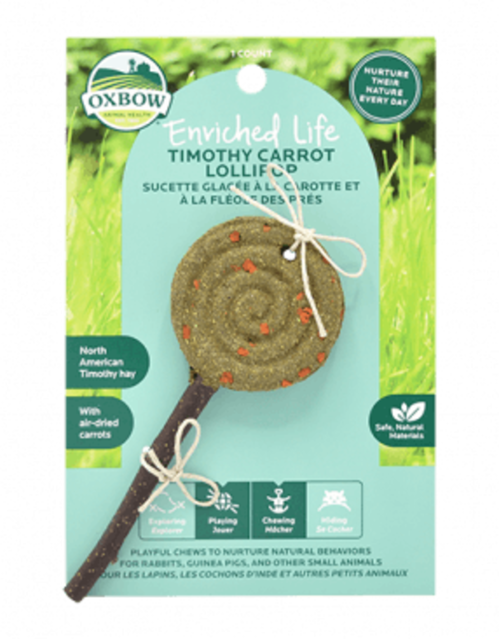 OXBOW PET PRODUCTS OXBOW TOY TIMOTHY LOLLIPOP-CARROT