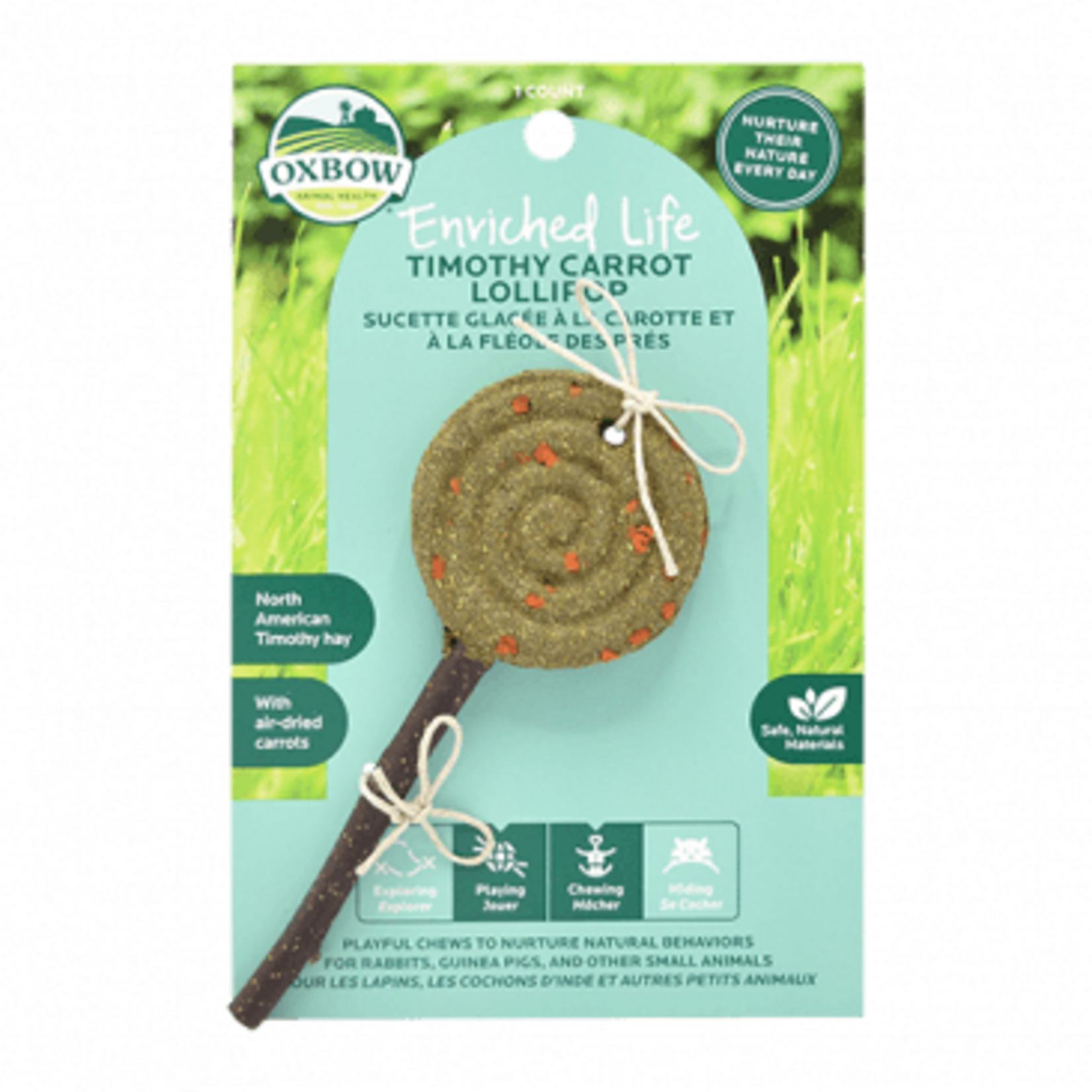 Oxbow Oxbow Animal Health Enriched Life Timothy Lollipop Carrot Small Animal Chew