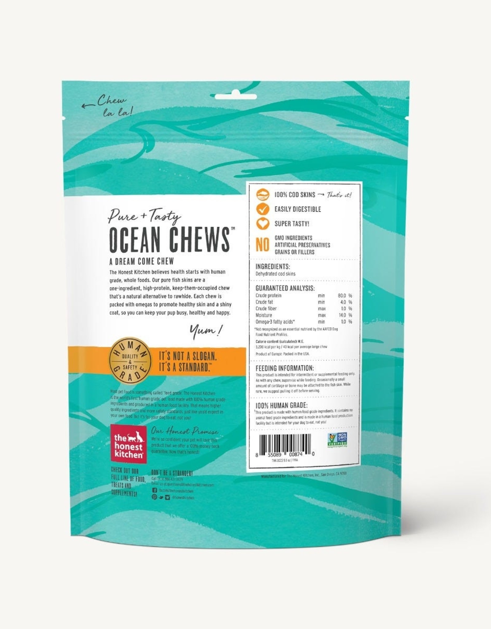 THE HONEST KITCHEN THE HONEST KITCHEN OCEAN CHEWS CRISPY COD SMALL 2.75OZ