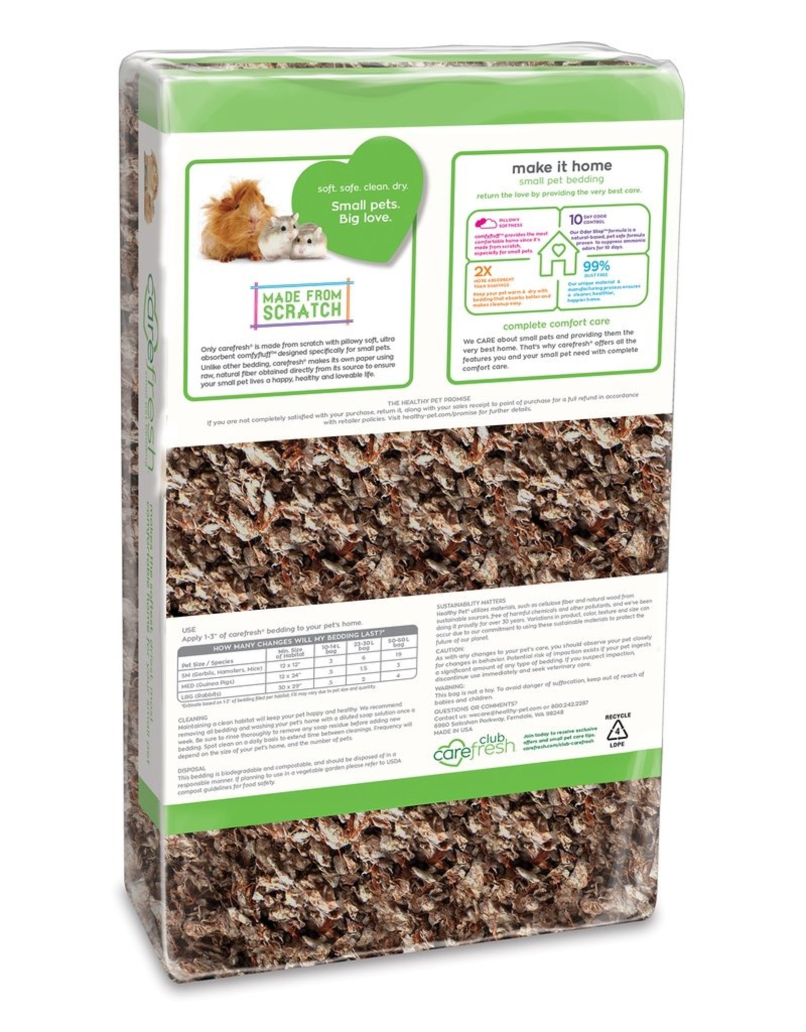 Carefresh Carefresh Natural Brown Small Pet Bedding 30 Liter