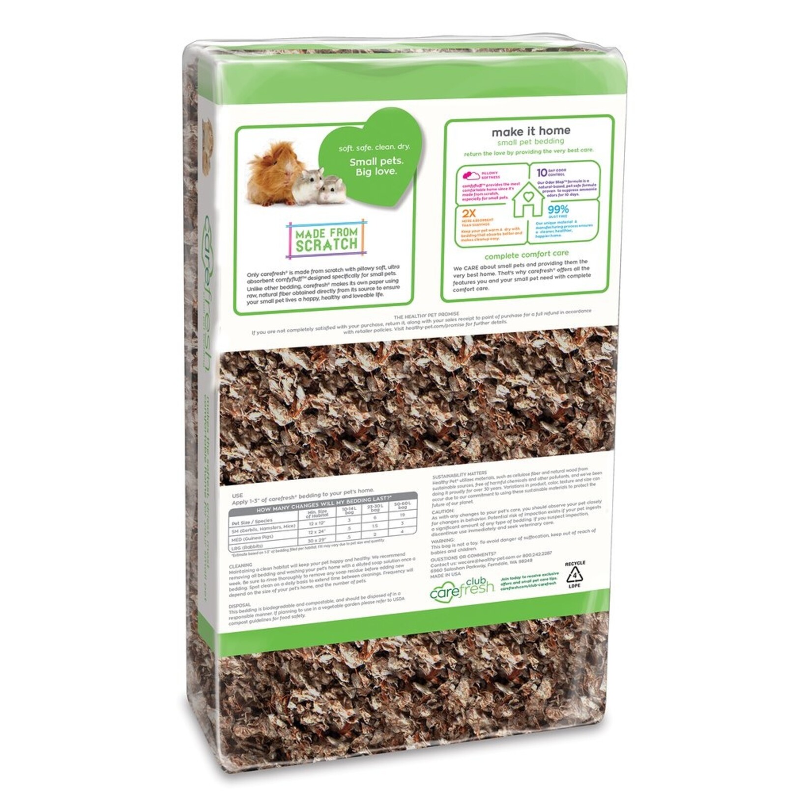 Carefresh Carefresh Natural Brown Small Pet Bedding - 30 Liter