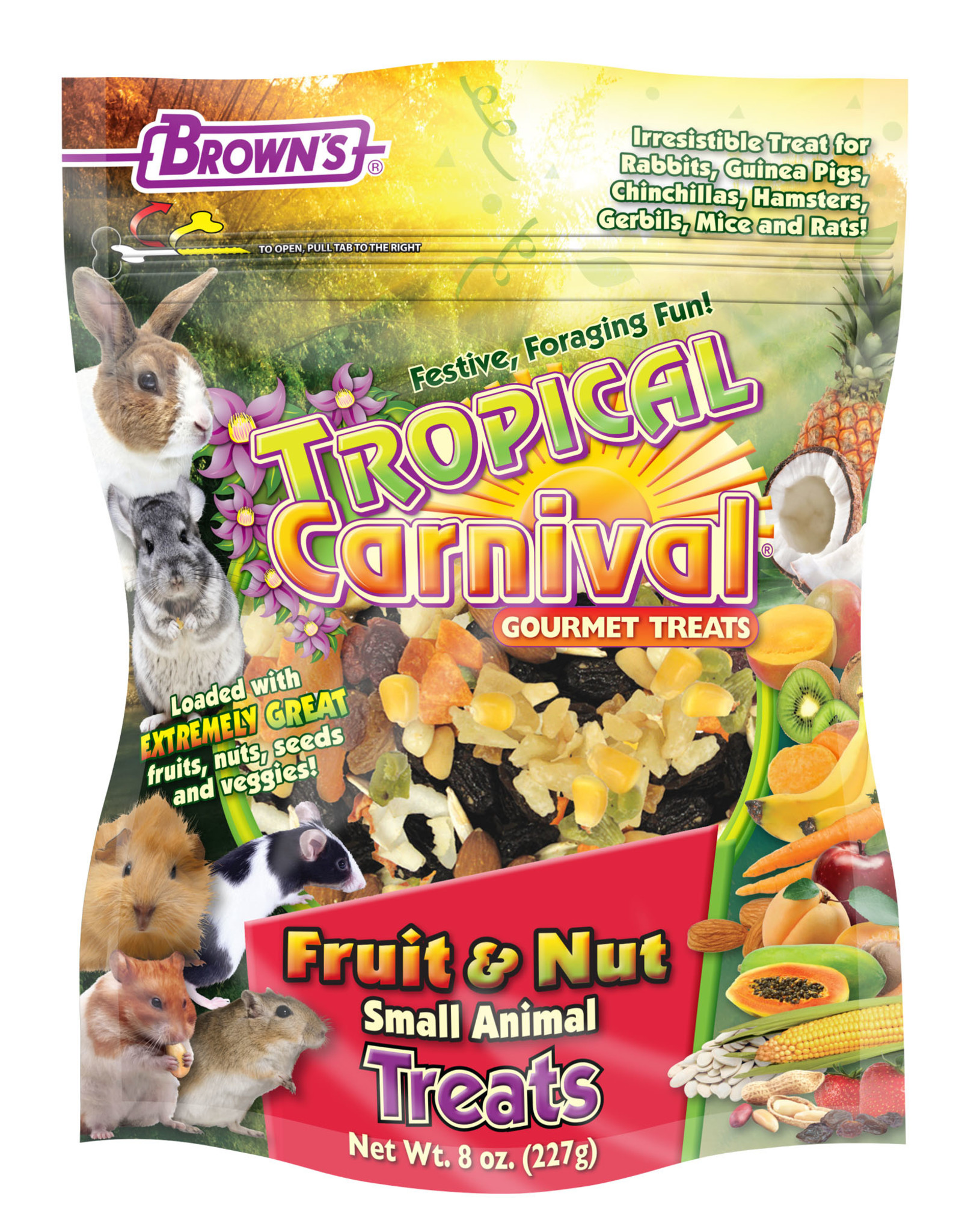 Brown's TROPICAL CARNIVAL FRUIT AND NUT TREAT 8OZ