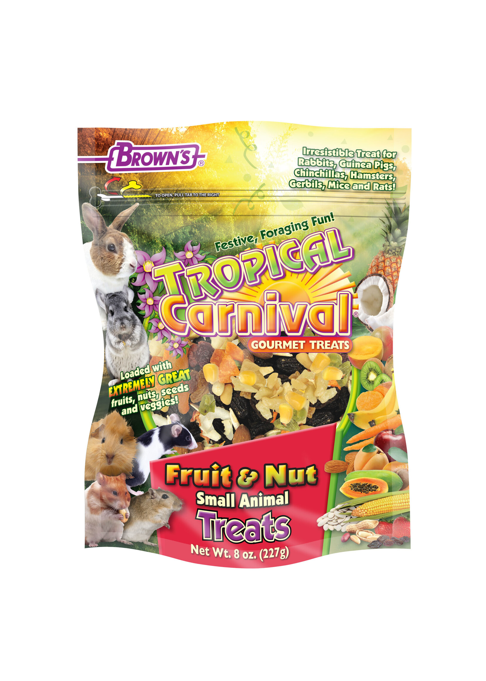 Brown's TROPICAL CARNIVAL FRUIT AND NUT TREAT 8OZ