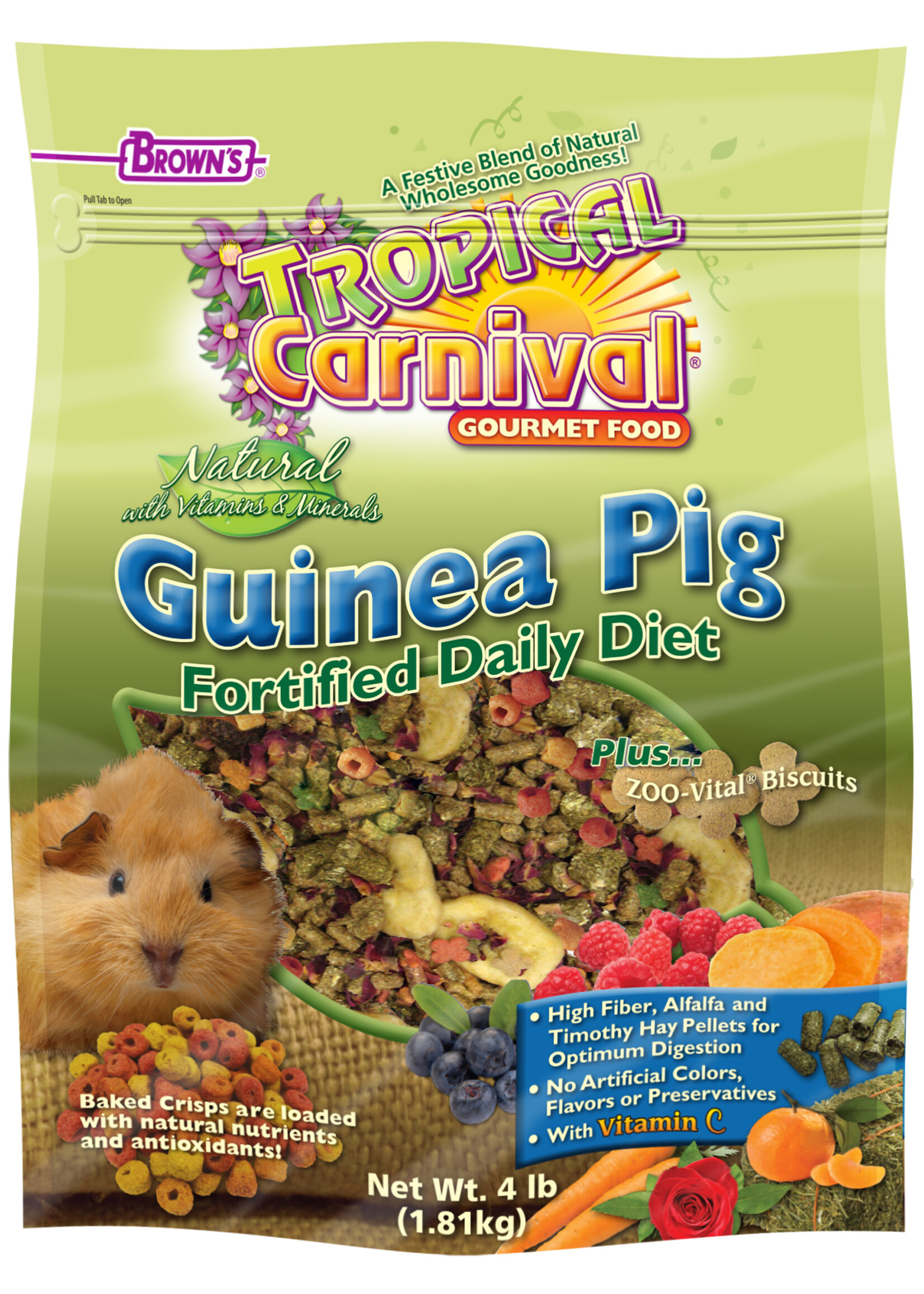 Brown's BROWN'S TROPICAL CARNIVAL NATURAL GUINEA PIG 4LBS