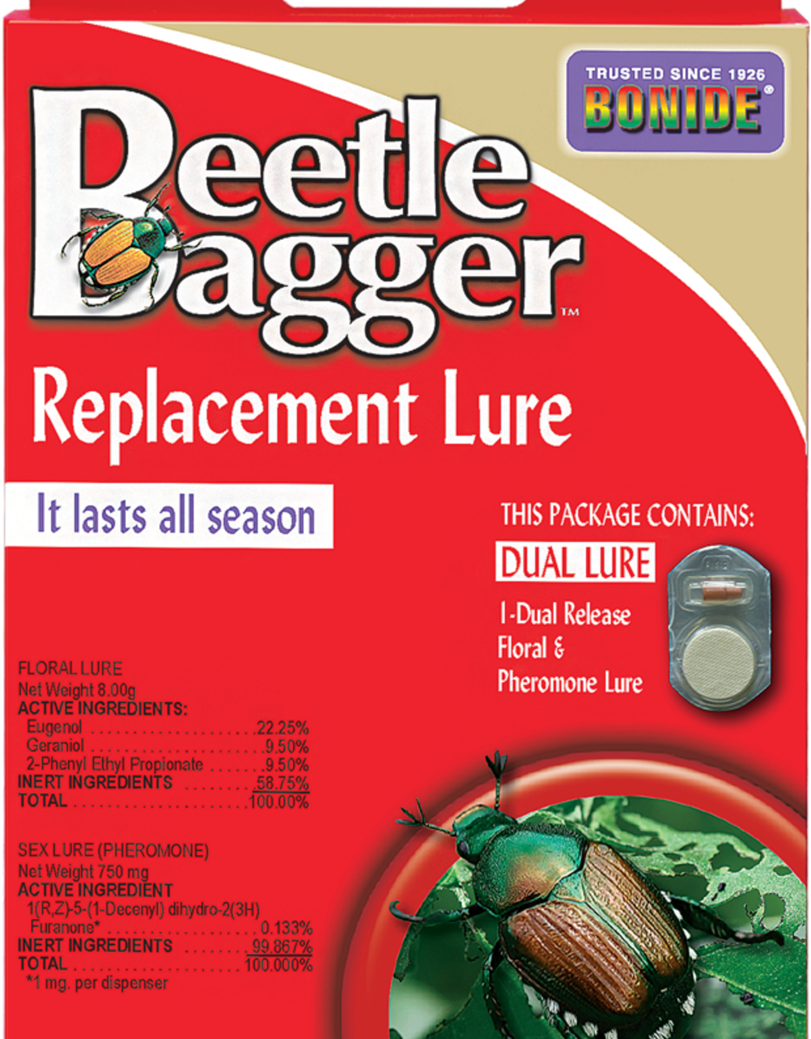 BONIDE PRODUCTS INC     P BONIDE JAPANESE BEETLE TRAP LURES