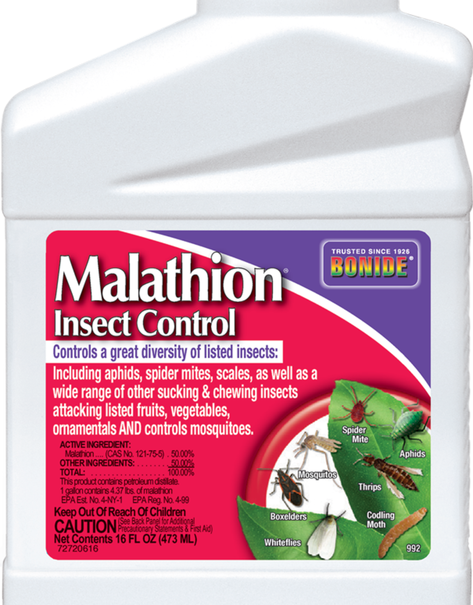 BONIDE PRODUCTS INC     P BONIDE MALATHION INSECT CONTROL 16OZ