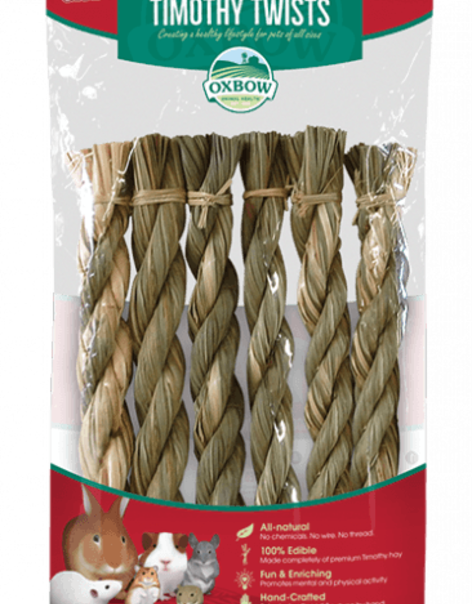 Oxbow Oxbow Timothy CLUB Timothy Hay Twists Small Animal Treat
