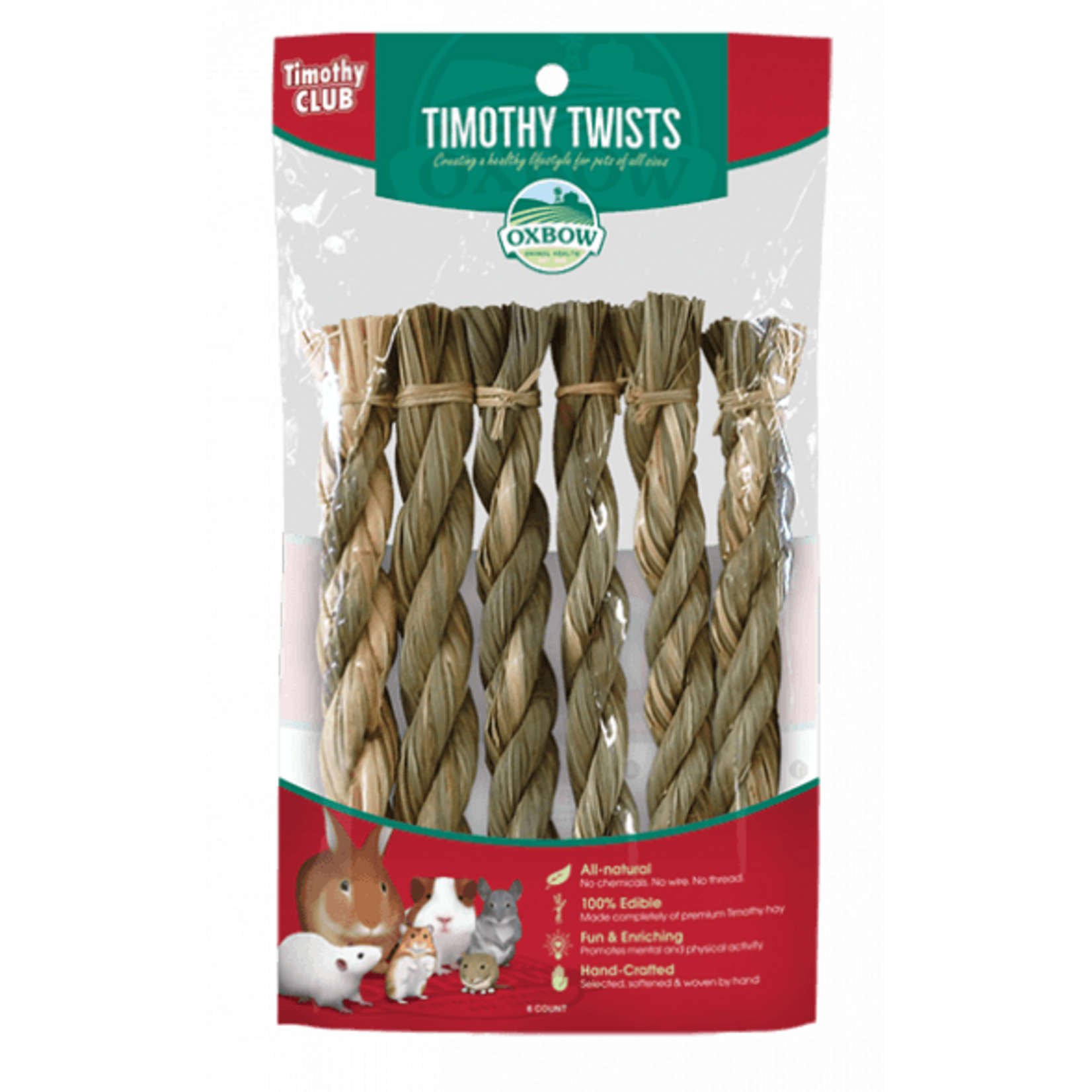 Oxbow Oxbow Timothy CLUB Timothy Hay Twists Small Animal Treat