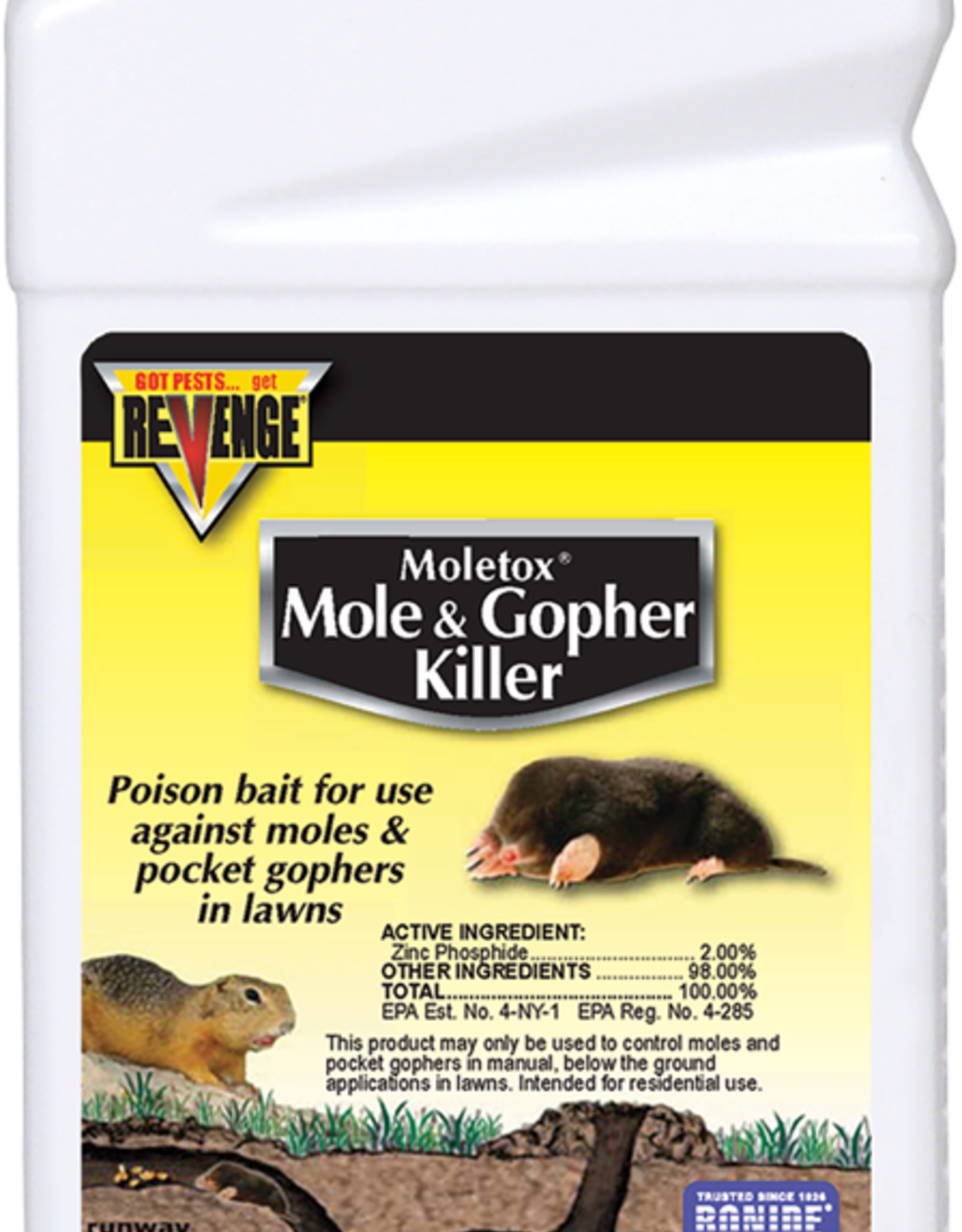 BONIDE PRODUCTS INC     P BONIDE MOLETOX MOLE & GOPHER KILLER 8OZ