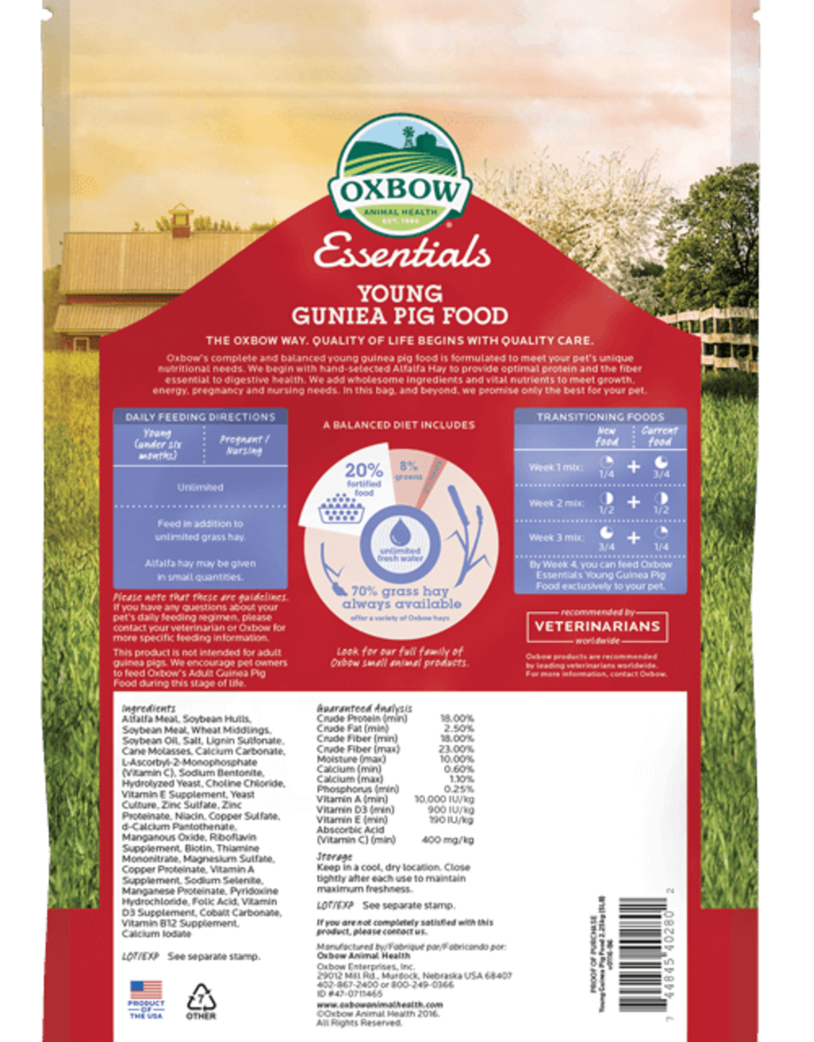 Oxbow OXBOW YOUNG GUINEA PIG 25LBS