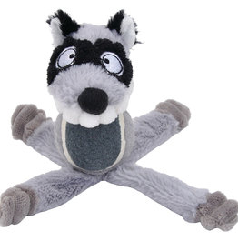 COASTAL PET PRODUCTS INC DOG TOY CSTL LI'L PALS PLUSH RACOON W/TENNIS BALL