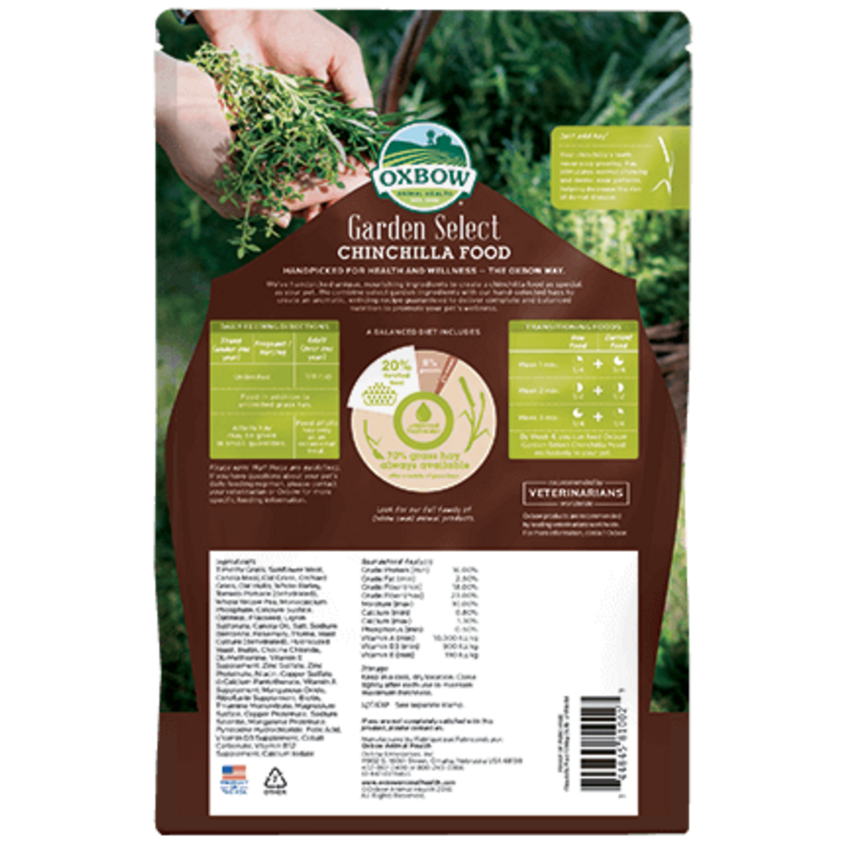 Oxbow OXBOW GARDEN SELECT CHINCHILLA 3LBS