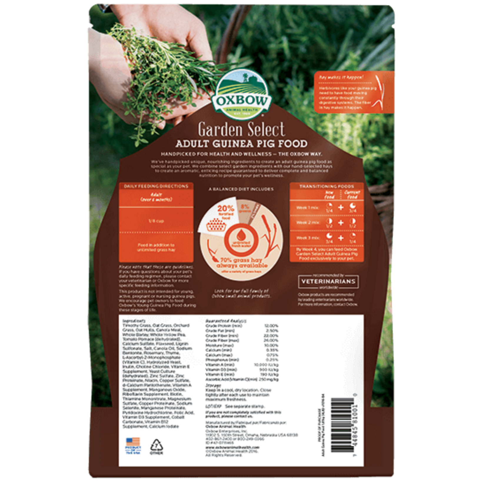 Oxbow OXBOW GARDEN SELECT ADULT GUINEA PIG 4LBS