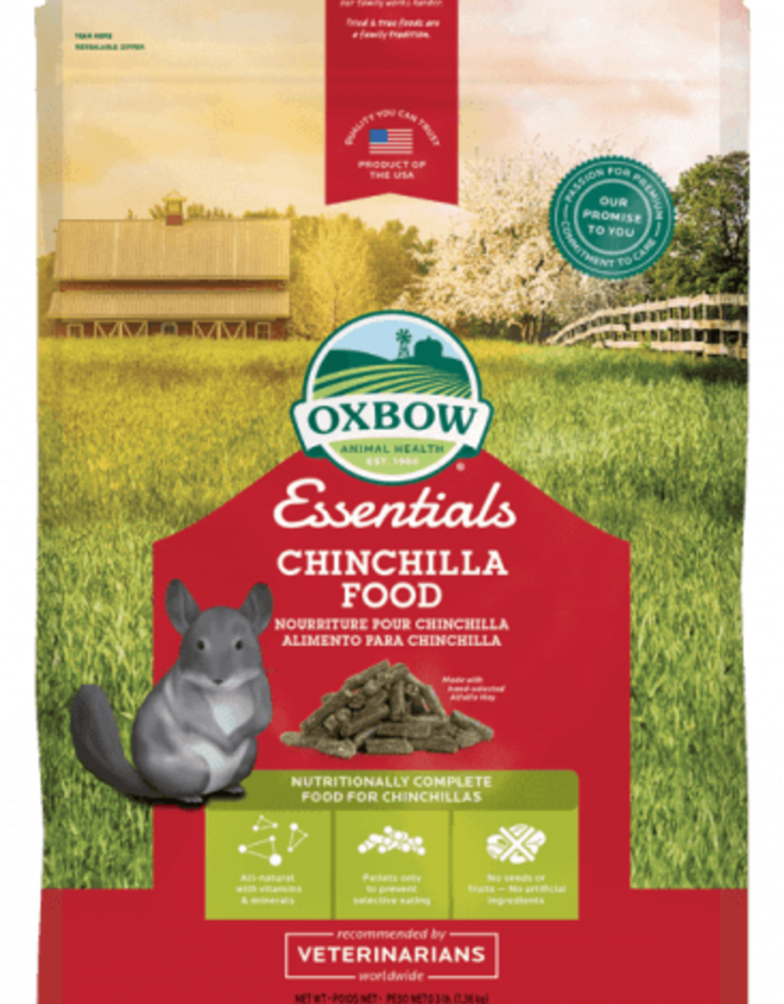 OXBOW PET PRODUCTS OXBOW CHINCHILLA FOOD 3LBS