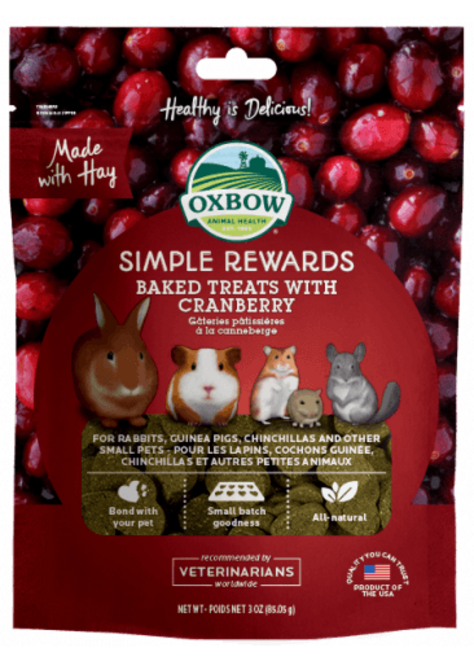 Oxbow Oxbow Simple Rewards Baked Treats with Cranberry - 2 oz