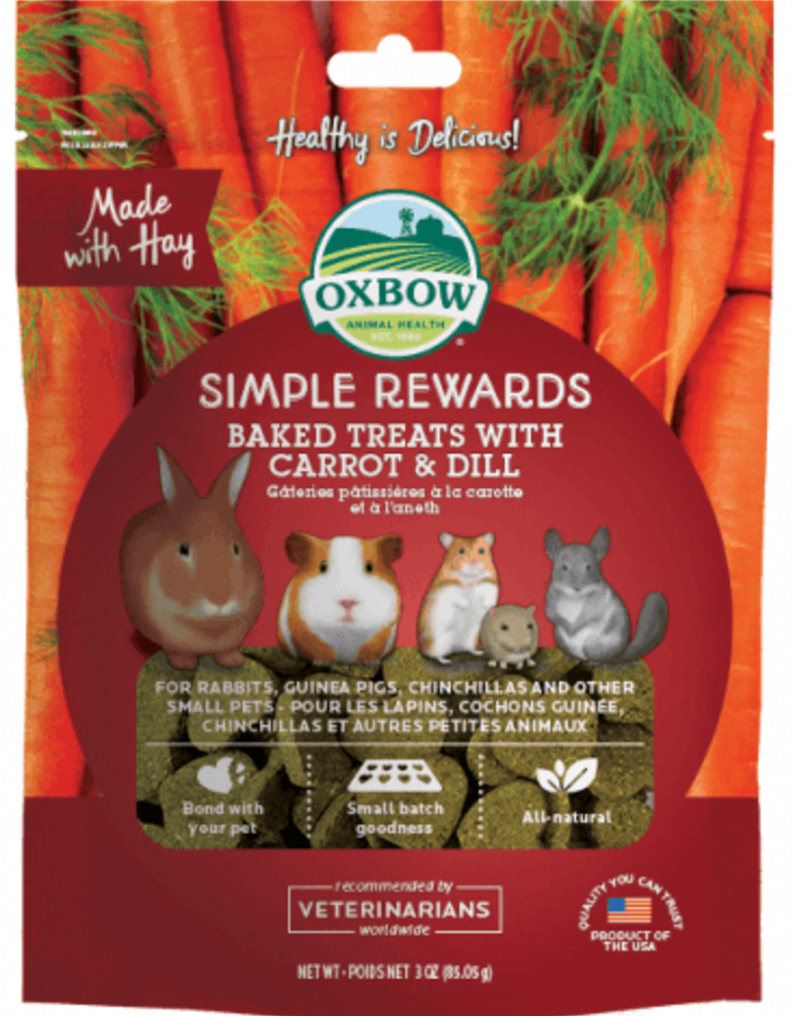 OXBOW PET PRODUCTS OXBOW SIMPLE REWARD CARROT & DILL 2OZ