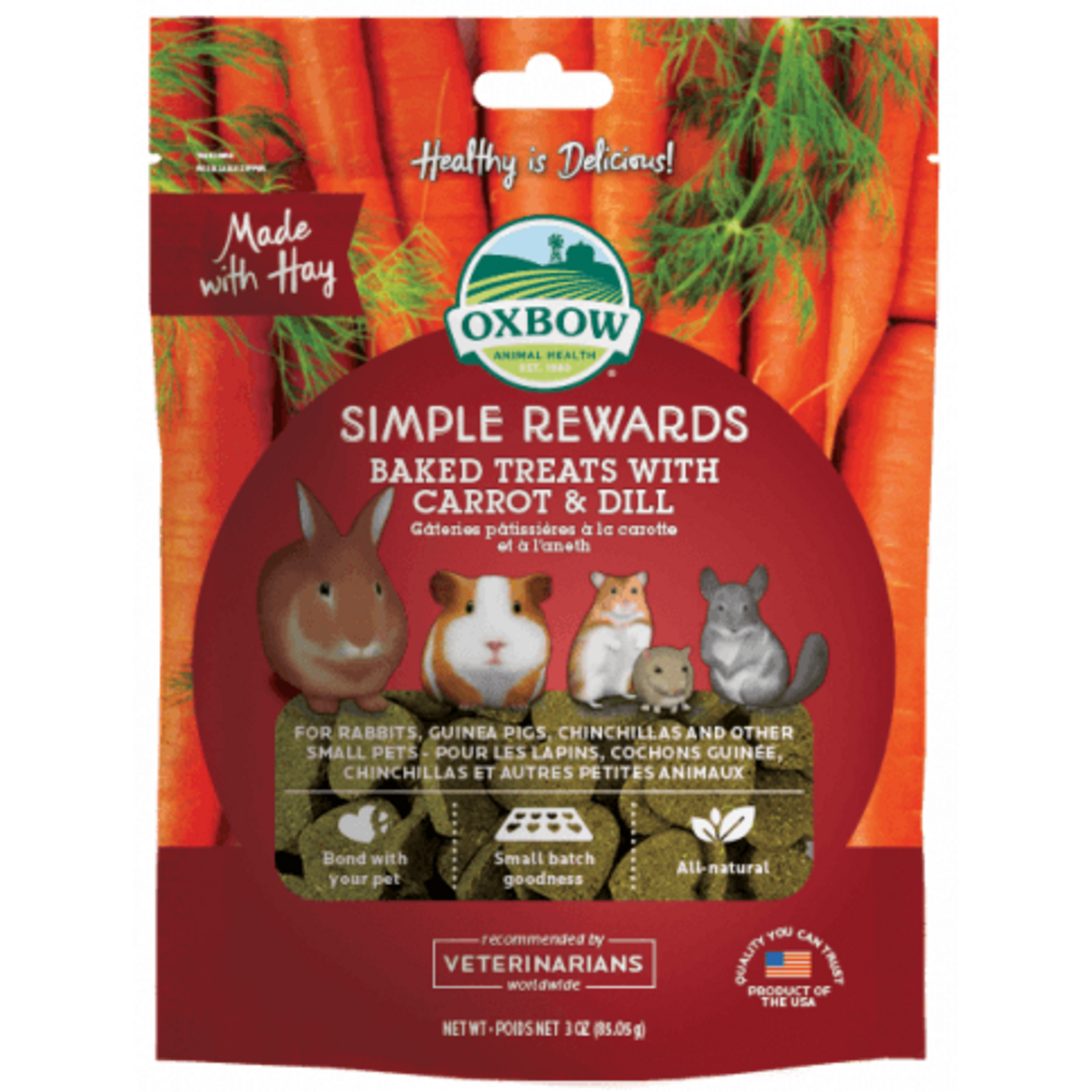 Oxbow Oxbow Animal Health Simple Rewards Baked Small Animal Treats Carrot & Dill - 3 oz