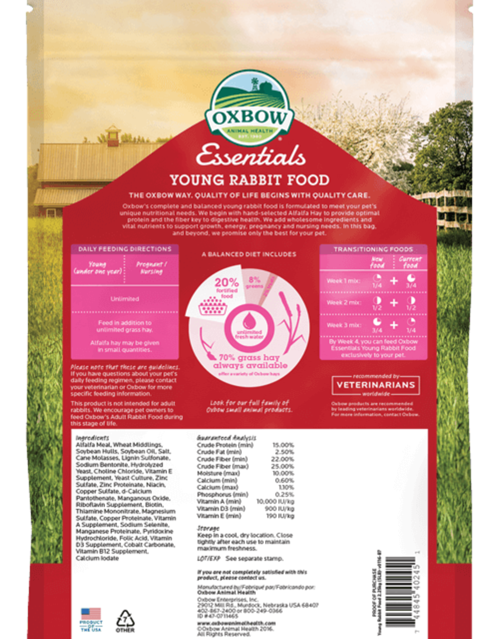 Oxbow OXBOW YOUNG RABBIT 10LBS