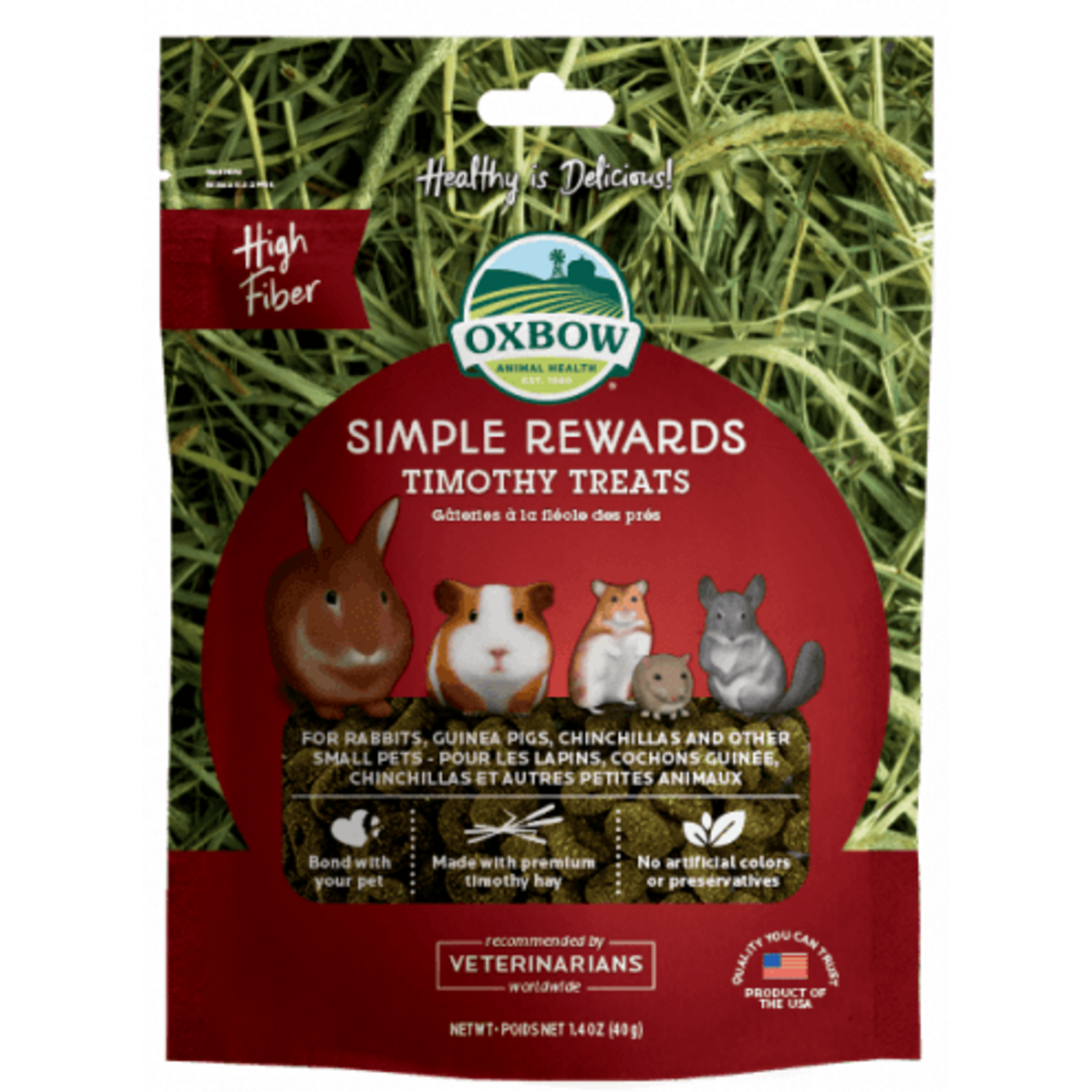 Oxbow Oxbow Simple Rewards Small Animal Treats Timothy Treats - 1.4 oz.