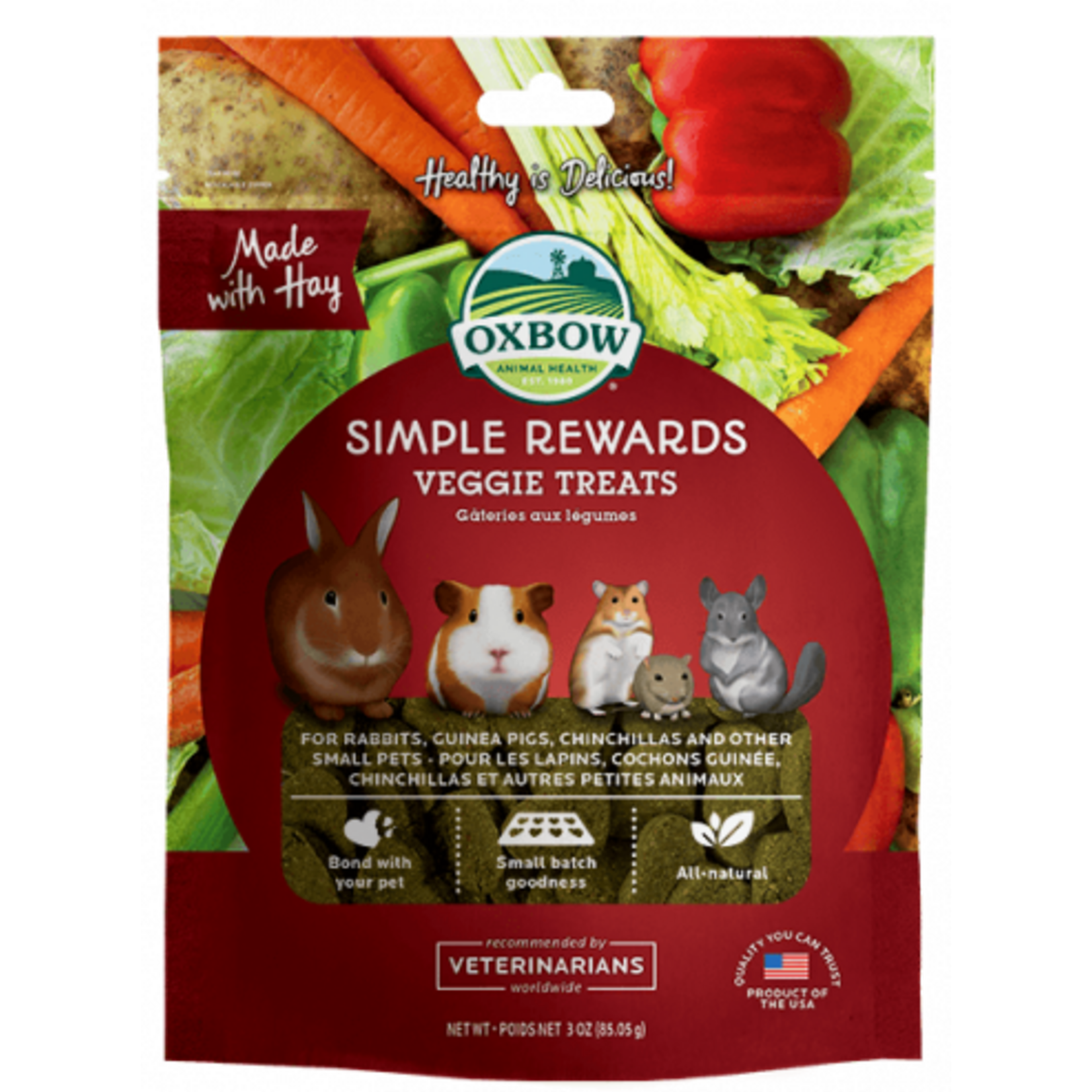 Oxbow Oxbow Animal Health Simple Rewards Veggie Small Animal Treats - 3 oz