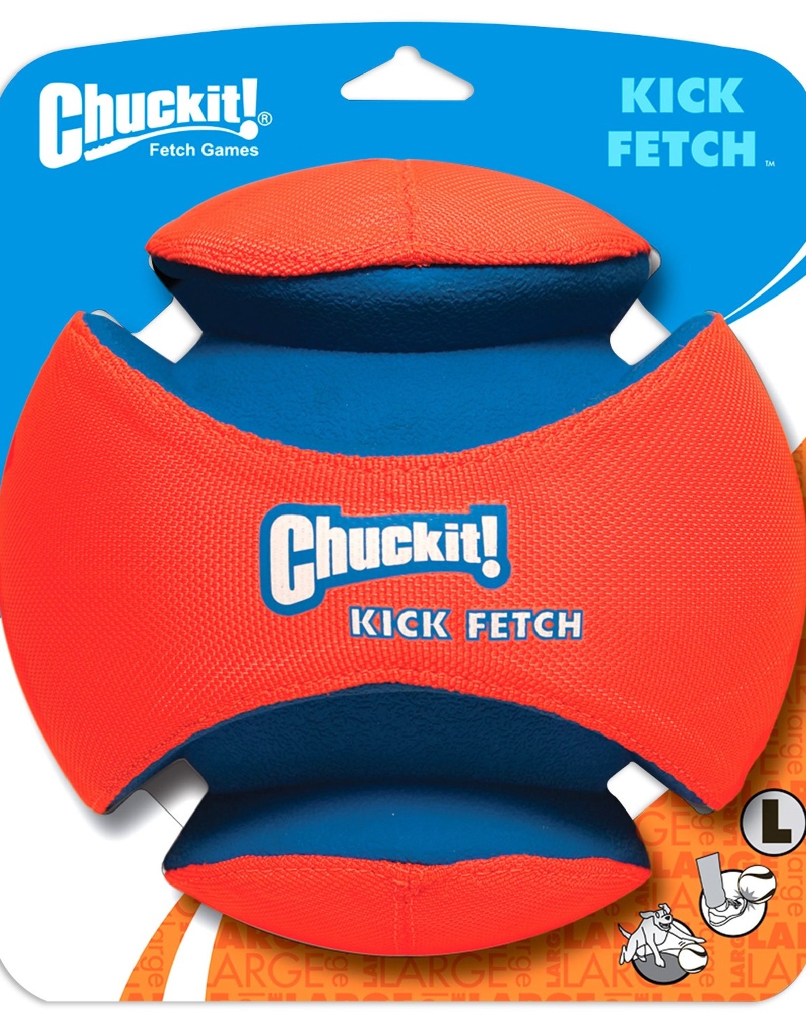 Chuckit! Chuckit! Kick Fetch Lightweight Canvas Ball Fetch Dog Toy Large Pack of 1