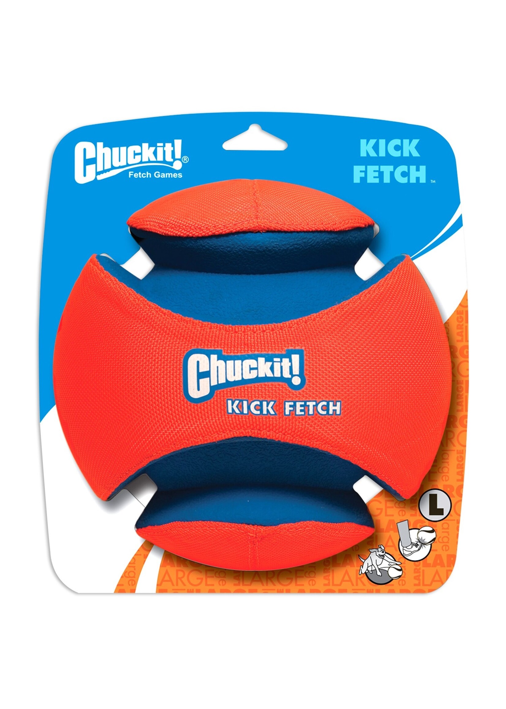 Chuckit! Chuckit! Kick Fetch Lightweight Canvas Ball Fetch Dog Toy Large Pack of 1