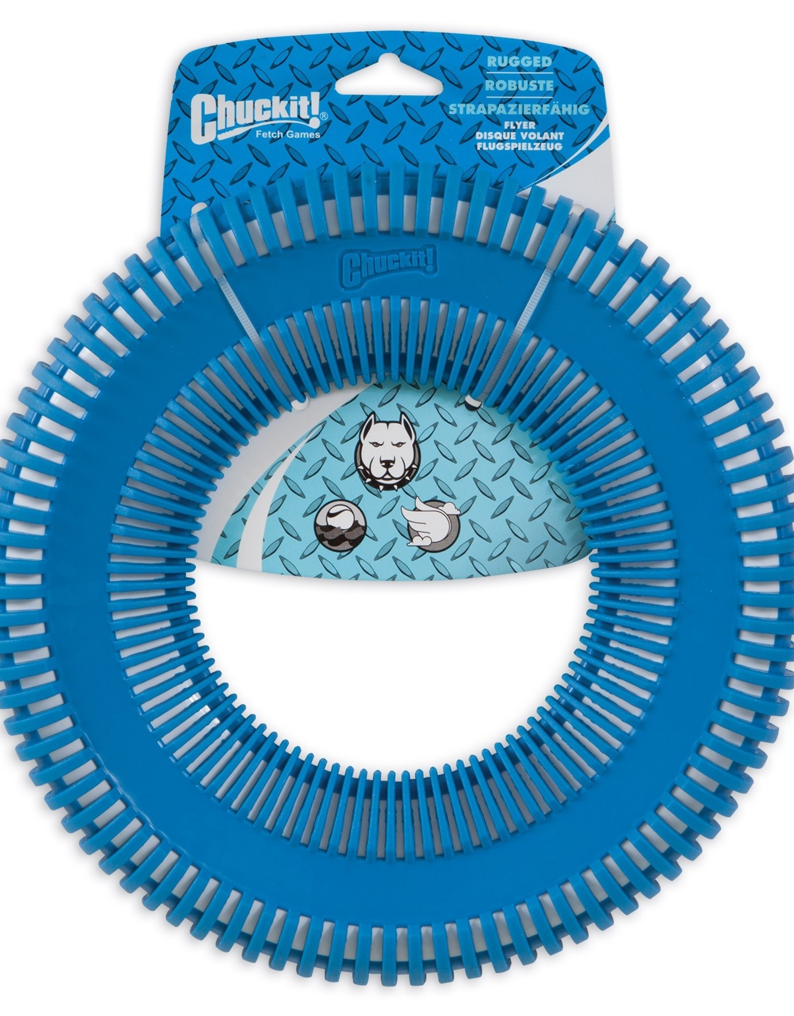 Chuckit! ChuckIt! Blue Rubber Flying ridged Disc Dog Toy Medium - 1 pk