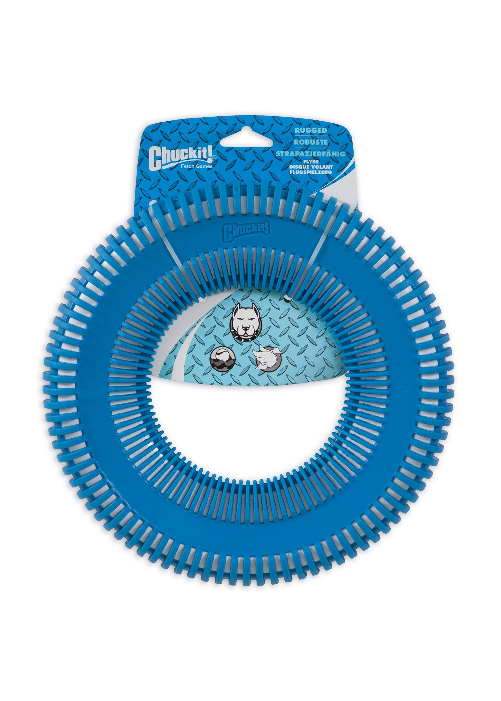 Chuckit! ChuckIt! Blue Rubber Flying ridged Disc Dog Toy Medium - 1 pk