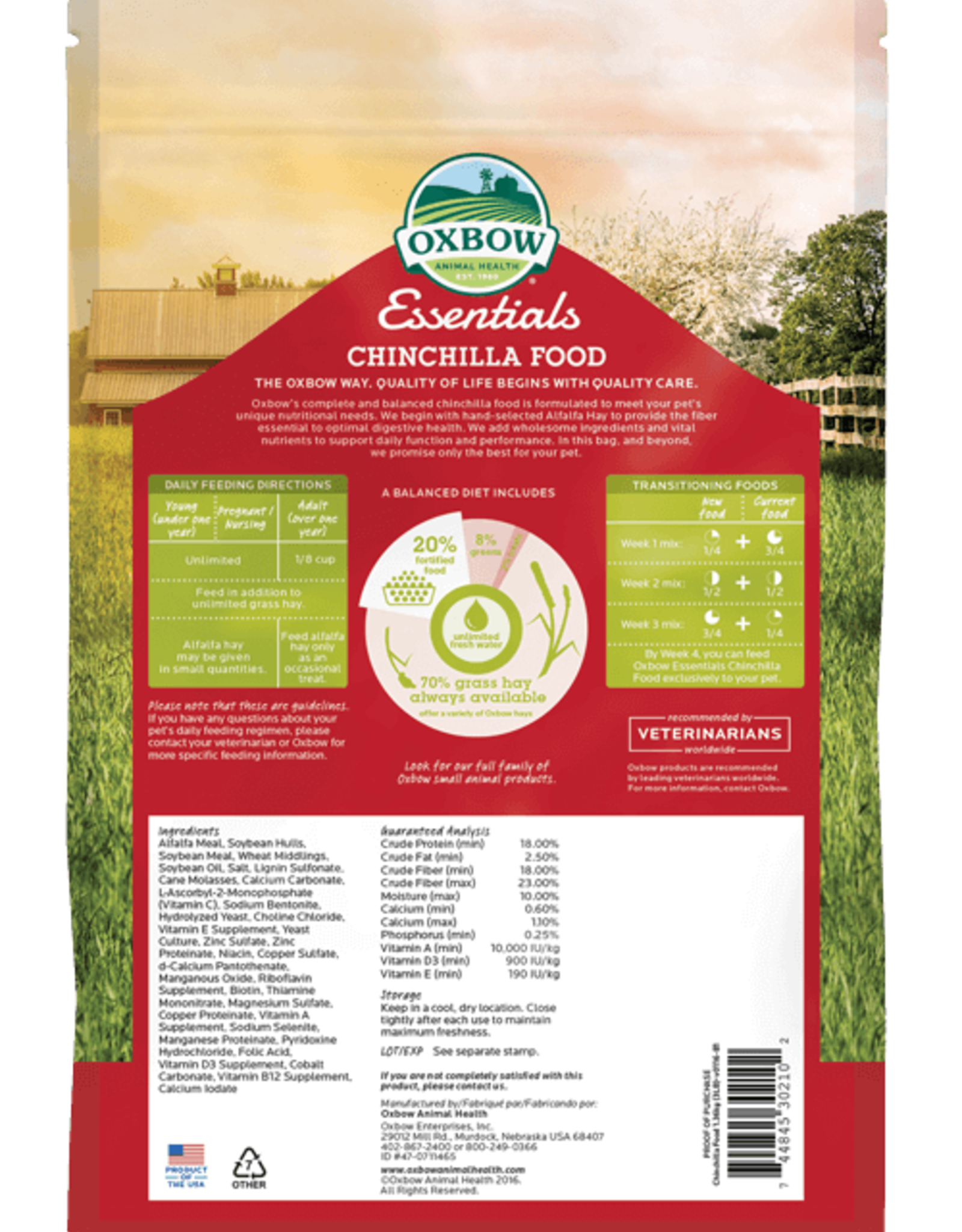 Oxbow OXBOW CHINCHILLA FOOD 10LBS