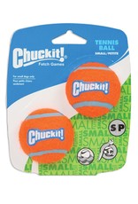 Petmate Chuckit! Dog Tennis Ball Dog Toy Small (2 Inch Diameter) for dogs 0-20 lbs Pack of 2
