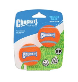 Petmate Chuckit Dog Tennis Ball Dog Toy  Small (2 Inch Diameter) for dogs 0-20 lbs  Shrink Wrap Pack of 2