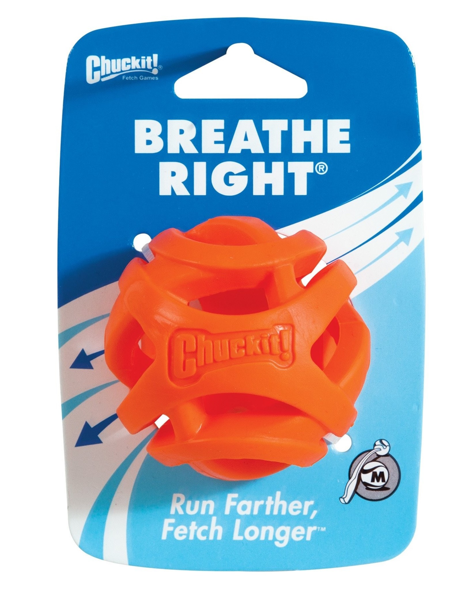 Petmate Chuckit! Breathe Right Dog Toy Fetch Ball Orange Medium
